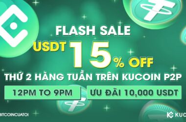 Flash Sale! Giảm 15% khi mua USDT ở KuCoin